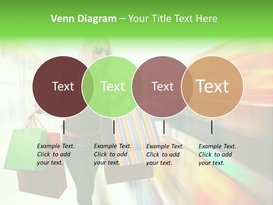 Girl Twenties Shopping PowerPoint Template