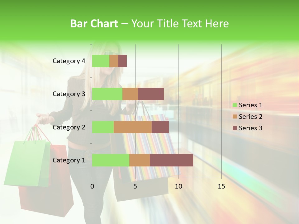 Girl Twenties Shopping PowerPoint Template