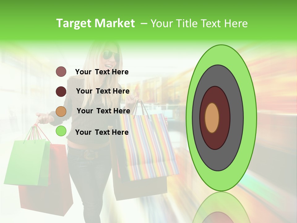 Girl Twenties Shopping PowerPoint Template