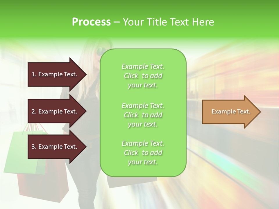 Girl Twenties Shopping PowerPoint Template