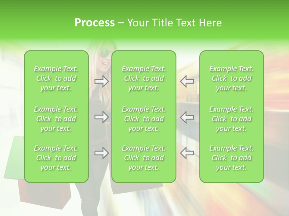 Girl Twenties Shopping PowerPoint Template