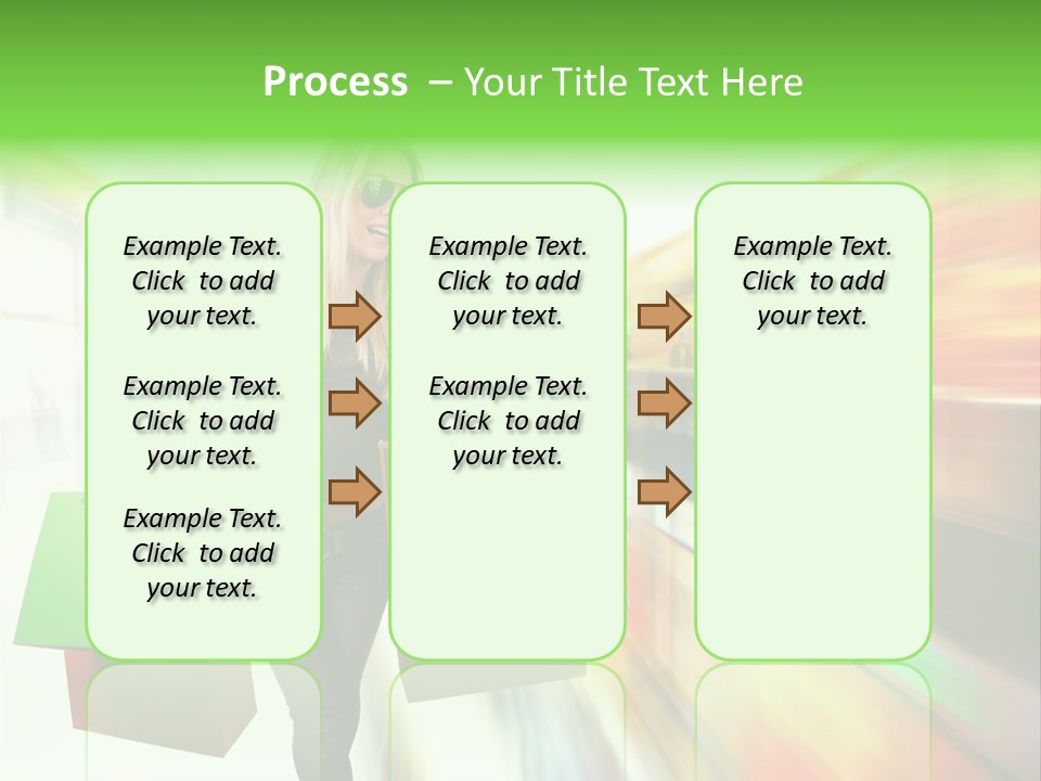 Girl Twenties Shopping PowerPoint Template