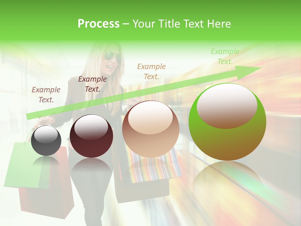 Girl Twenties Shopping PowerPoint Template