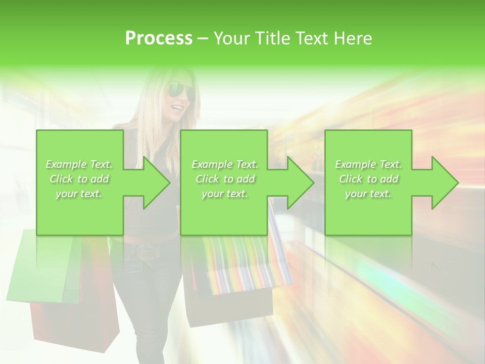 Girl Twenties Shopping PowerPoint Template