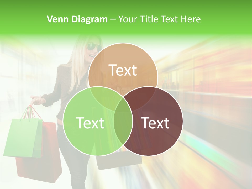 Girl Twenties Shopping PowerPoint Template