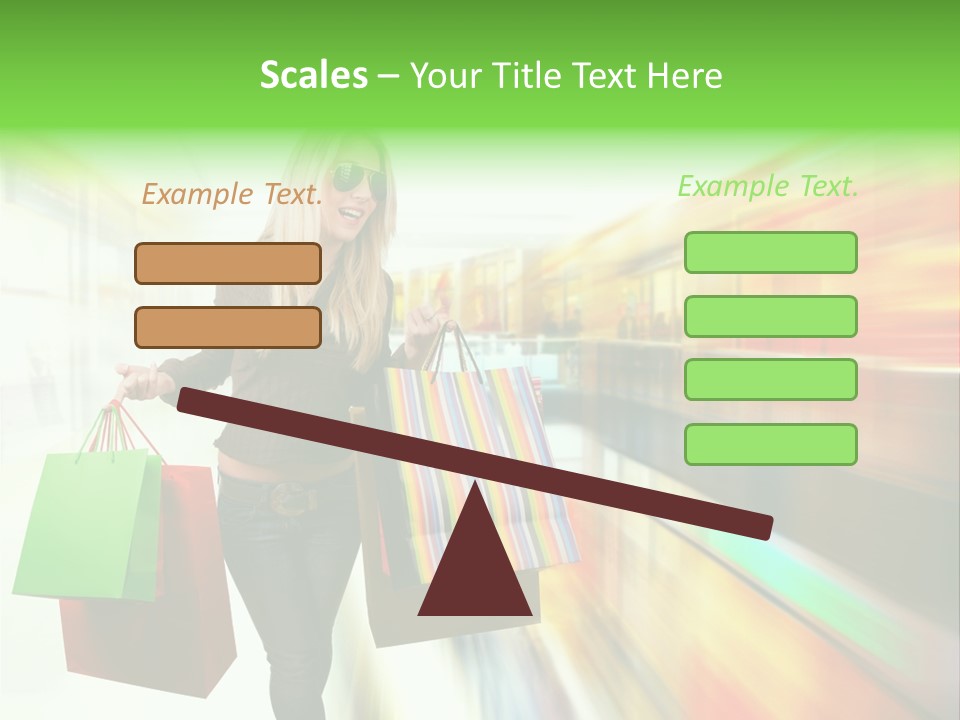 Girl Twenties Shopping PowerPoint Template