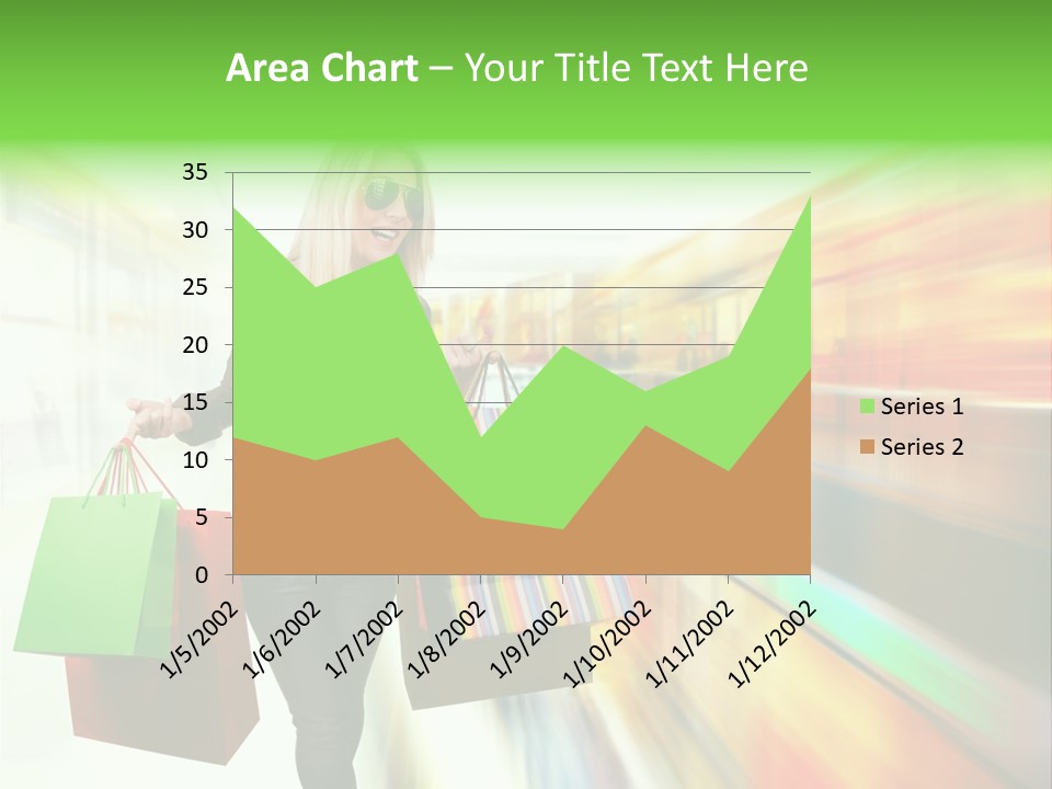 Girl Twenties Shopping PowerPoint Template