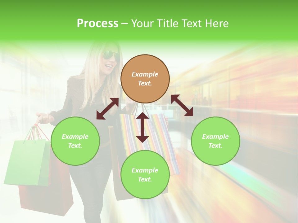 Girl Twenties Shopping PowerPoint Template