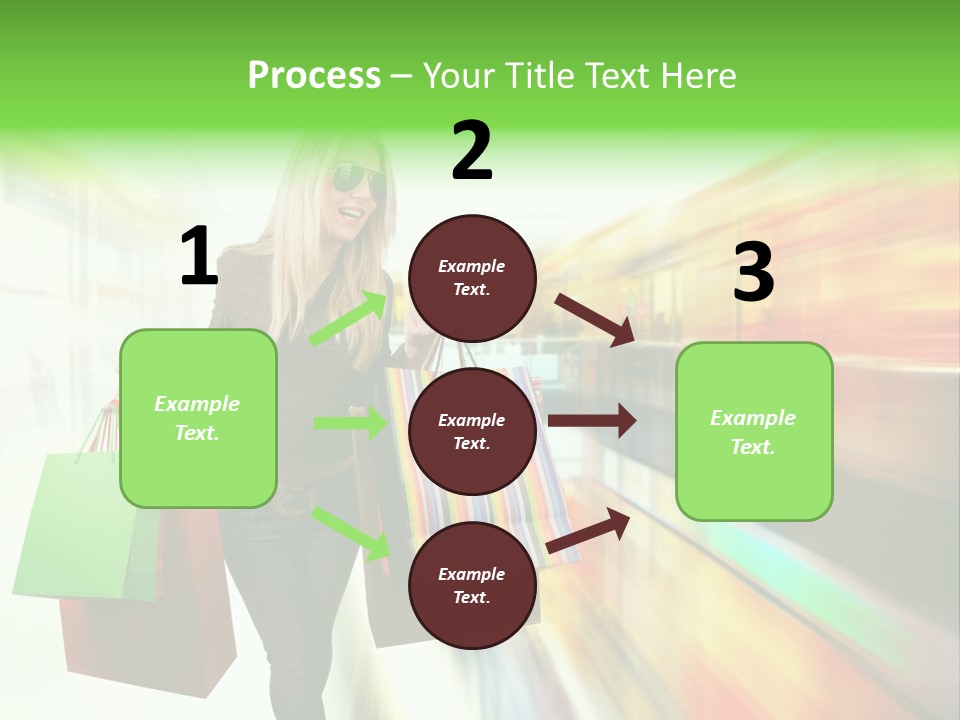 Girl Twenties Shopping PowerPoint Template