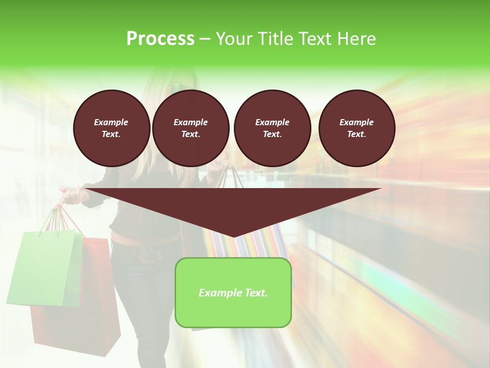 Girl Twenties Shopping PowerPoint Template