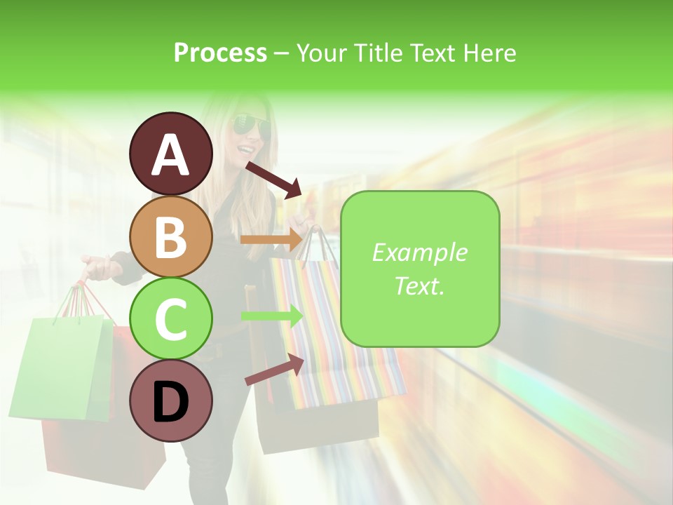Girl Twenties Shopping PowerPoint Template