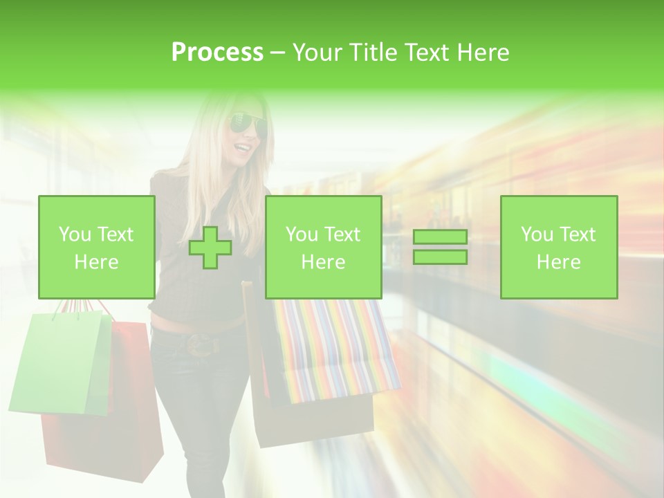 Girl Twenties Shopping PowerPoint Template