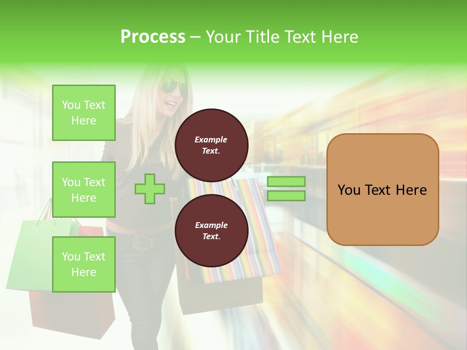 Girl Twenties Shopping PowerPoint Template