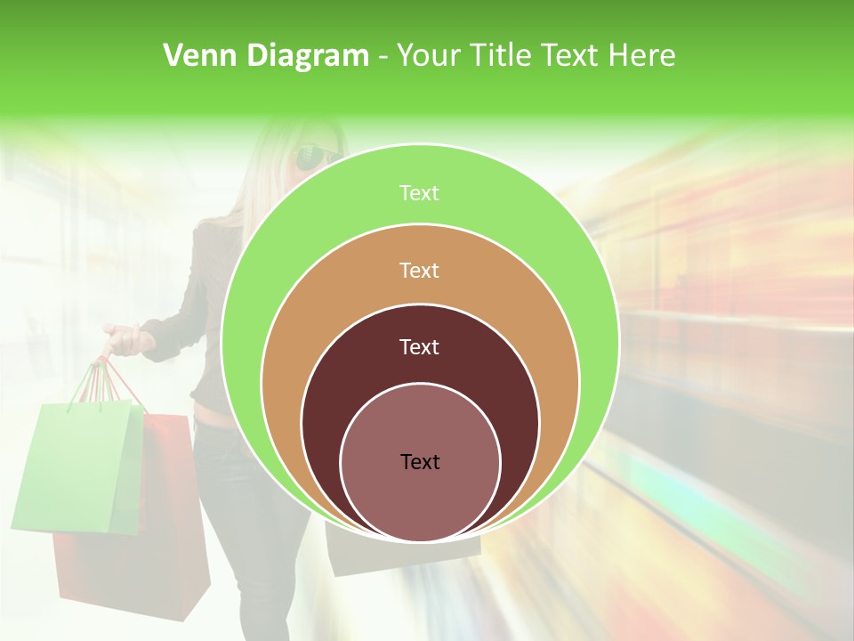 Girl Twenties Shopping PowerPoint Template