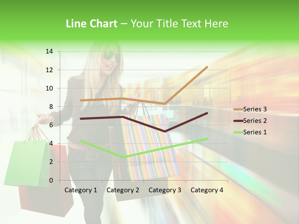 Girl Twenties Shopping PowerPoint Template