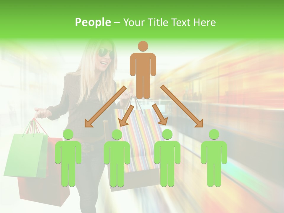 Girl Twenties Shopping PowerPoint Template