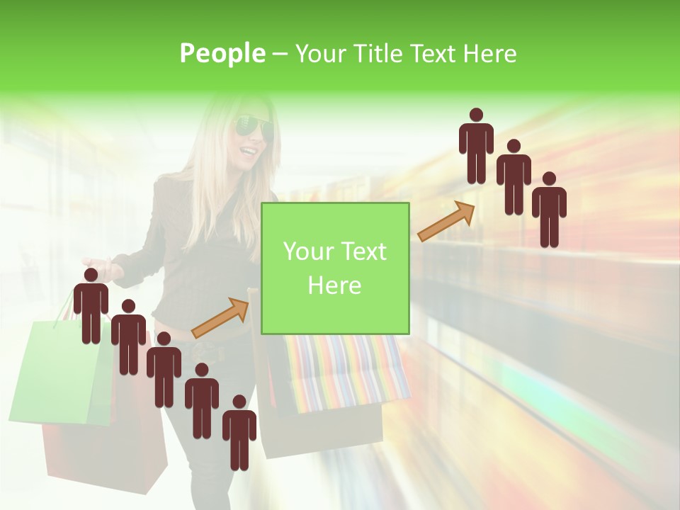 Girl Twenties Shopping PowerPoint Template