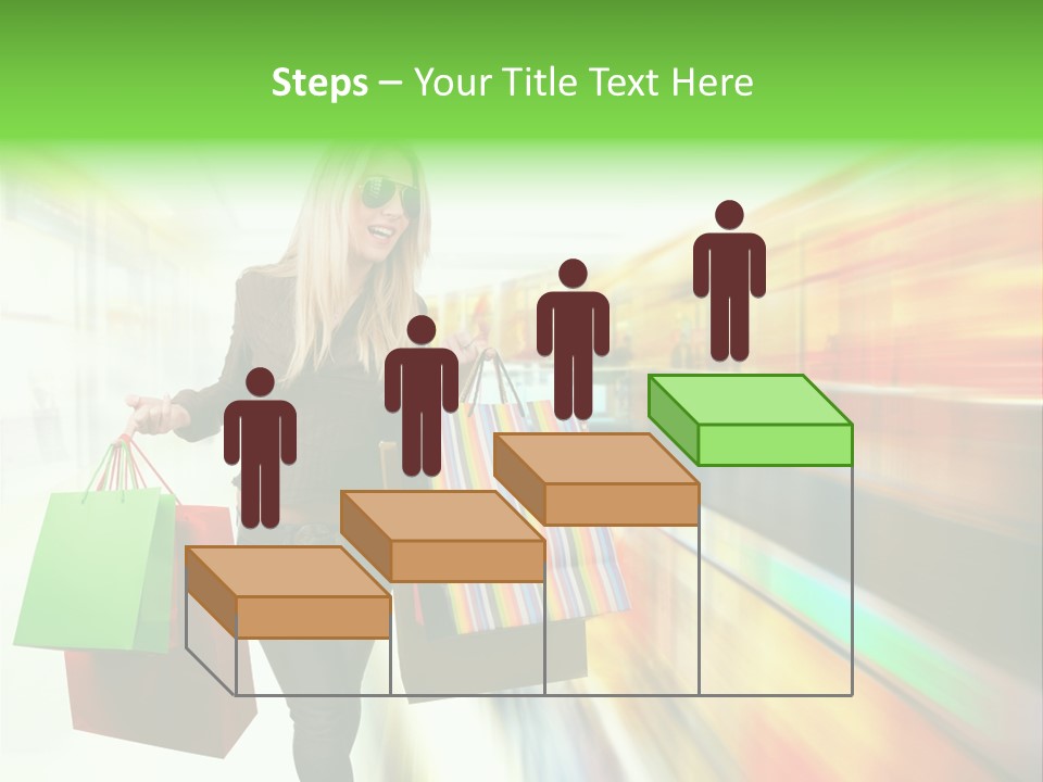 Girl Twenties Shopping PowerPoint Template