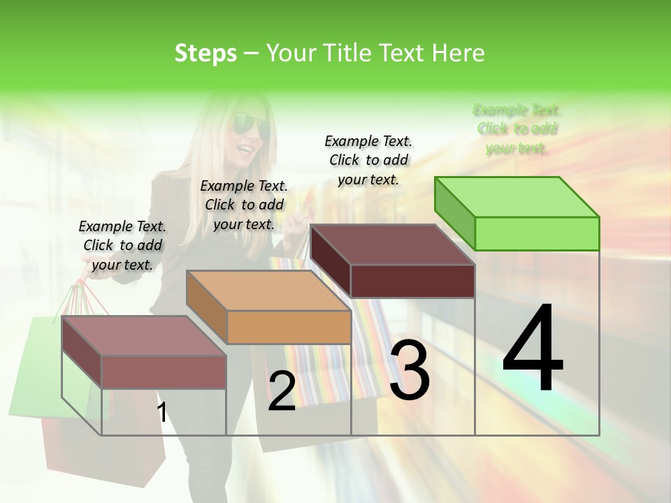 Girl Twenties Shopping PowerPoint Template