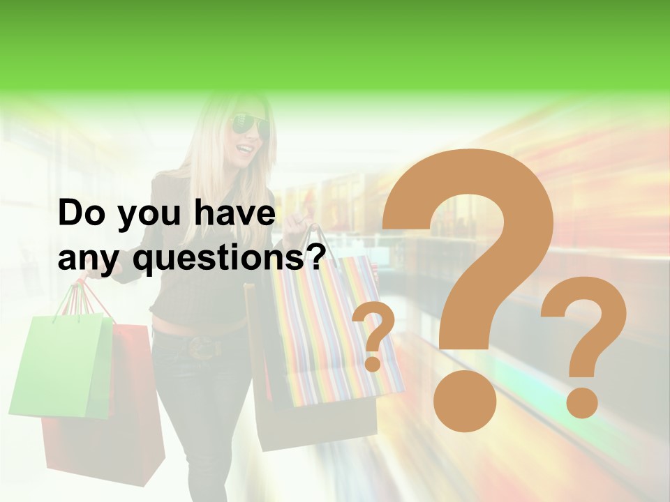 Girl Twenties Shopping PowerPoint Template