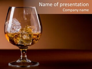 Reflection Liquor Cocktail PowerPoint Template