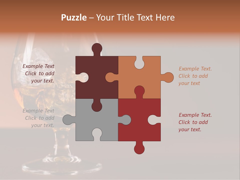 Reflection Liquor Cocktail PowerPoint Template