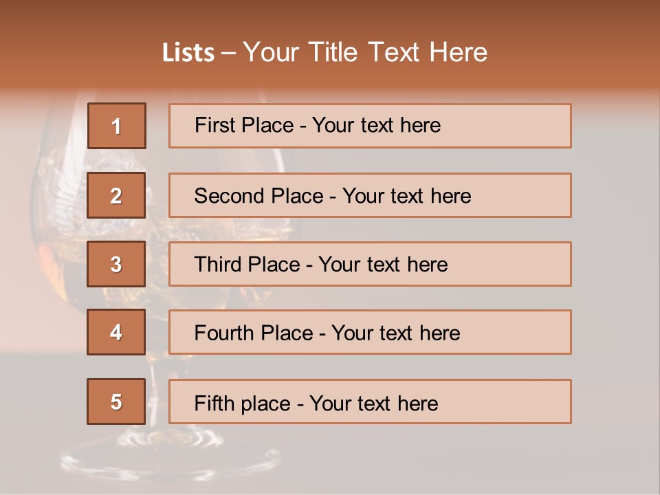 Reflection Liquor Cocktail PowerPoint Template