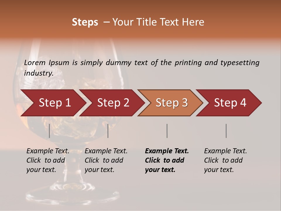Reflection Liquor Cocktail PowerPoint Template