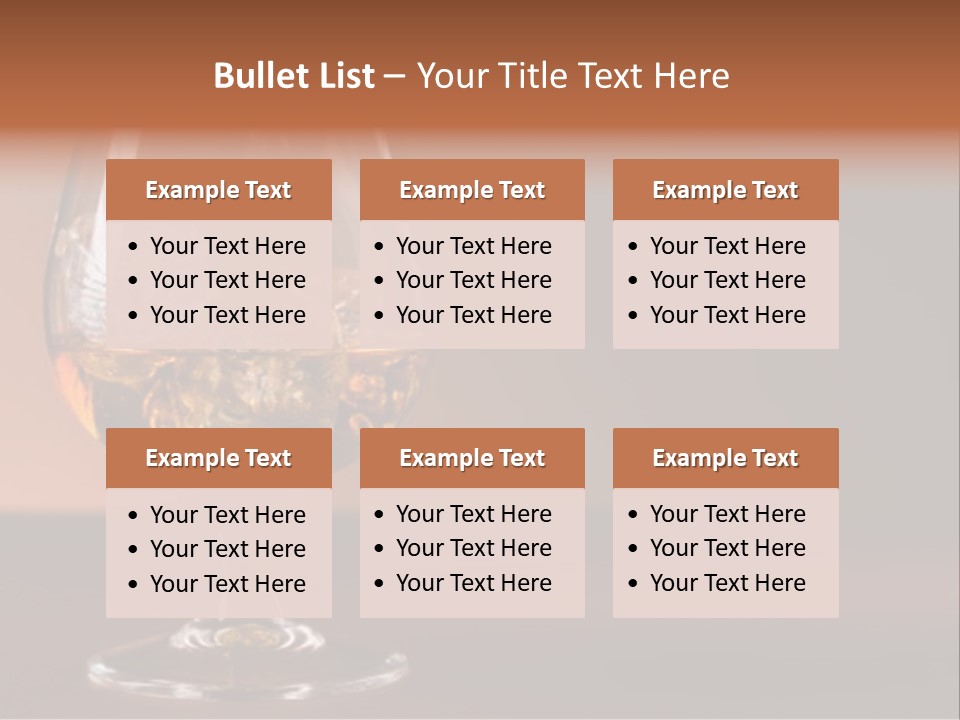 Reflection Liquor Cocktail PowerPoint Template