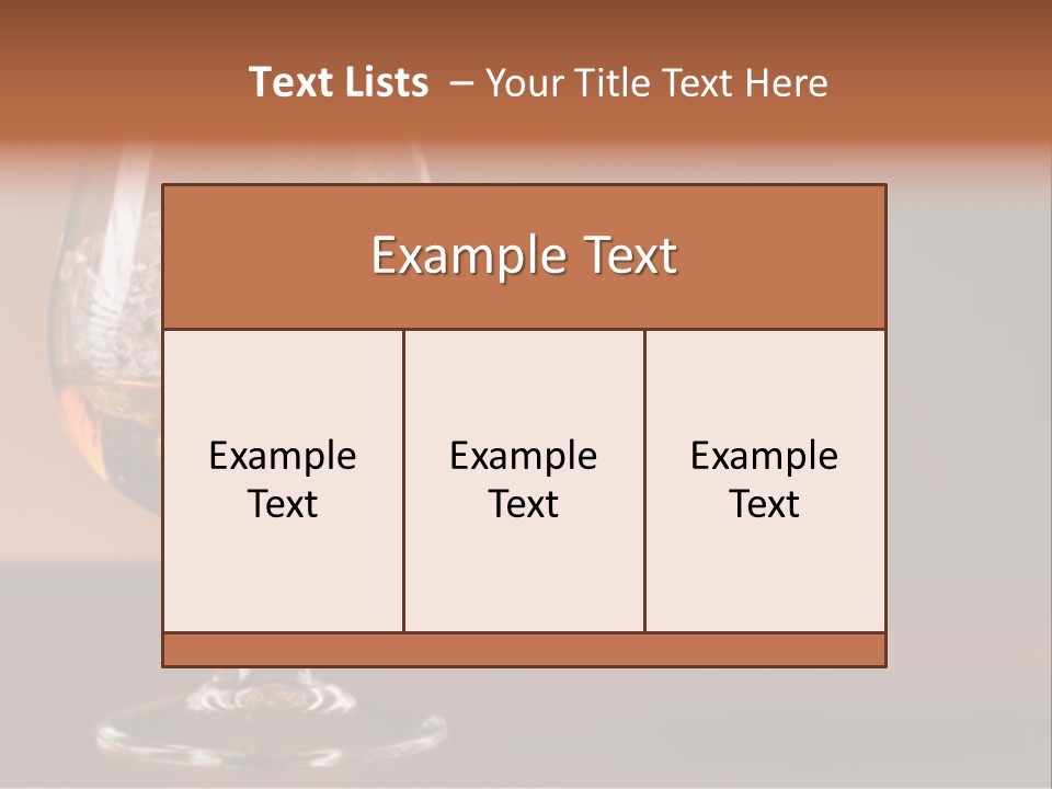 Reflection Liquor Cocktail PowerPoint Template