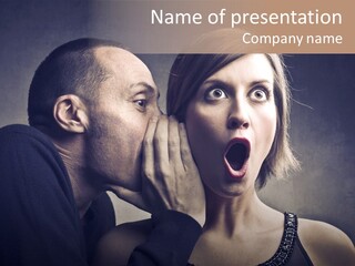 Face Listen Expression PowerPoint Template