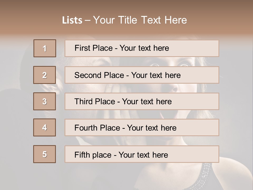 Face Listen Expression PowerPoint Template