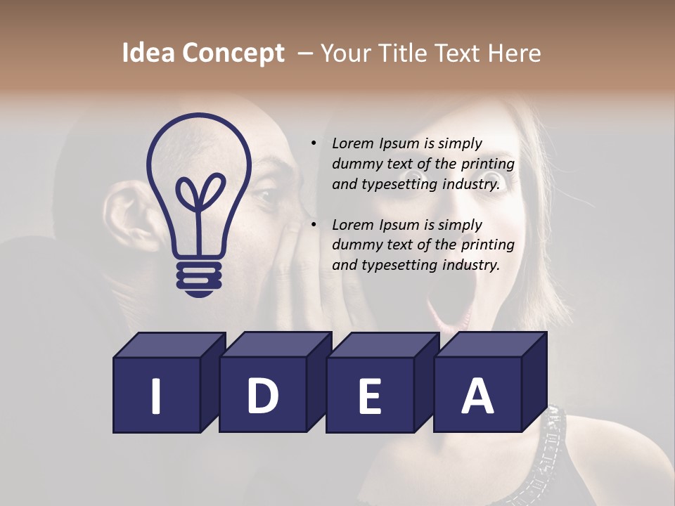 Face Listen Expression PowerPoint Template