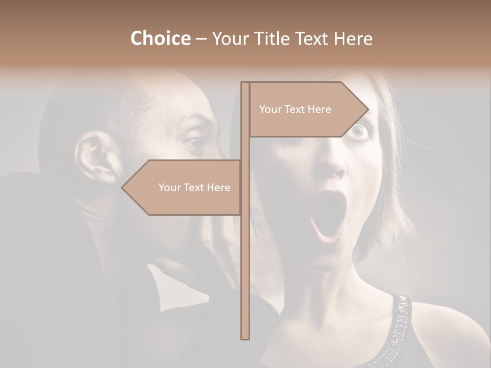 Face Listen Expression PowerPoint Template