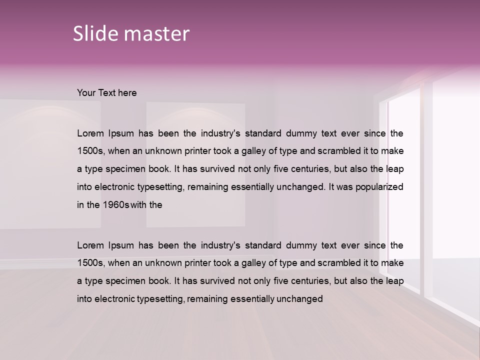 Corner Wall Clean PowerPoint Template