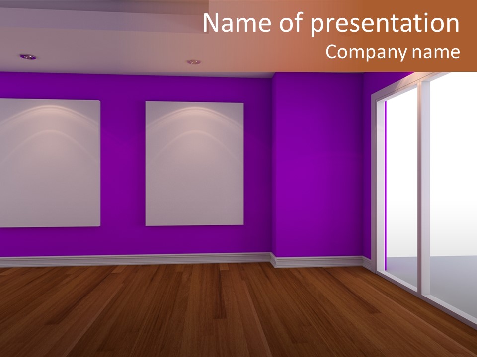 Light Display Door PowerPoint Template