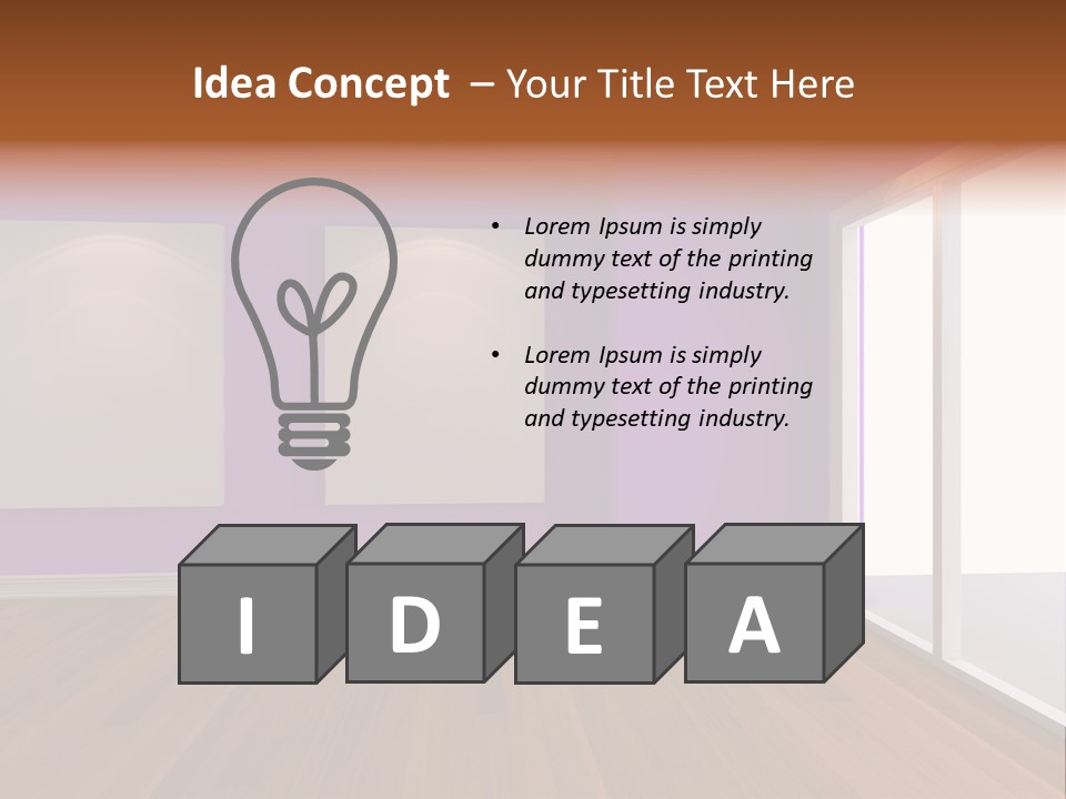 Light Display Door PowerPoint Template