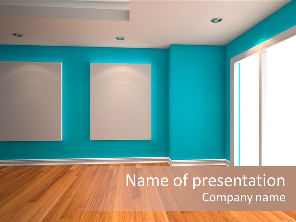 Door Wall Exhibition PowerPoint Template