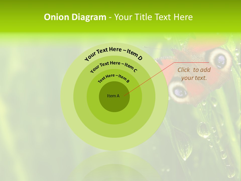 Wet Green Background Garden PowerPoint Template