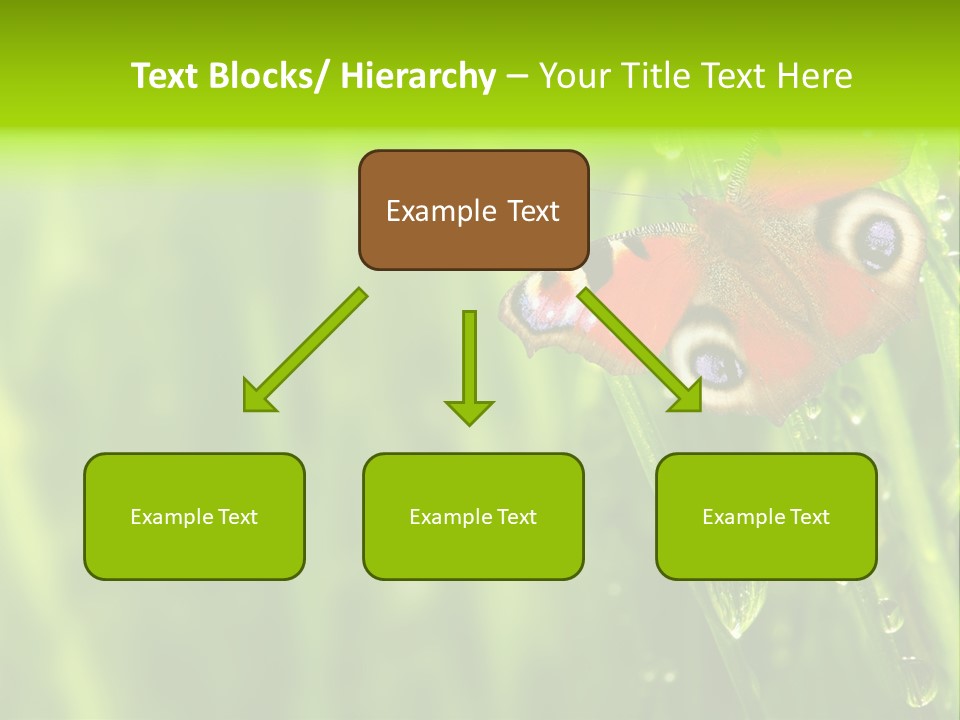 Wet Green Background Garden PowerPoint Template