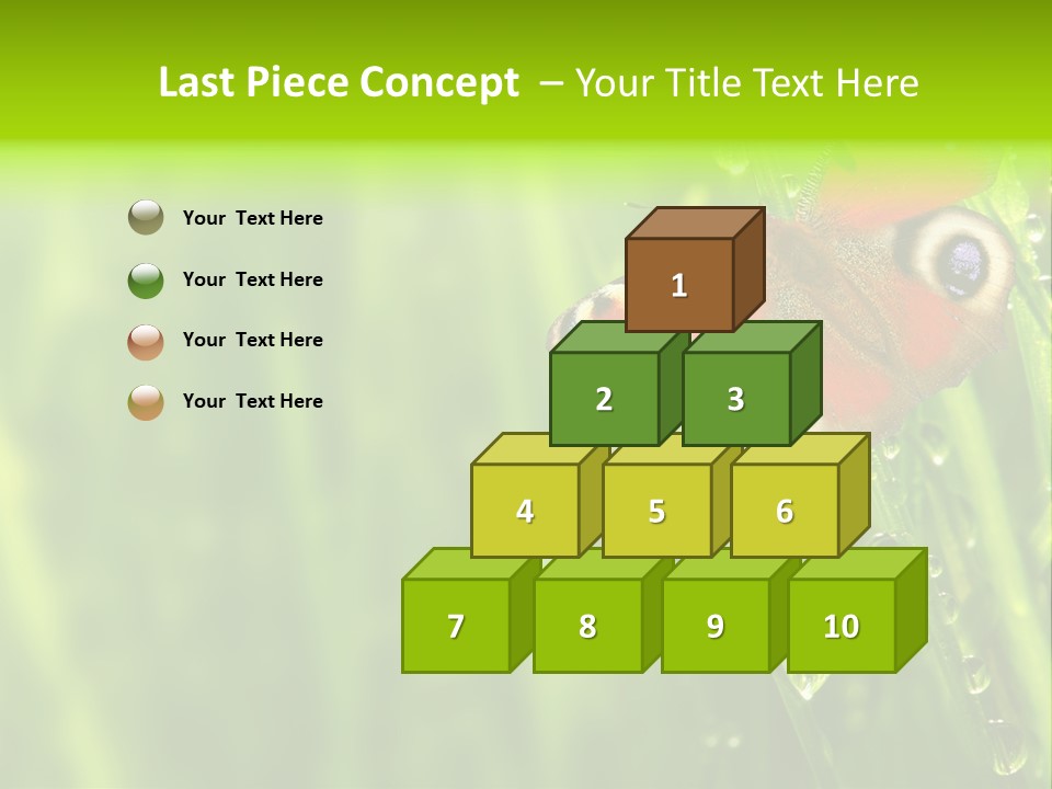 Wet Green Background Garden PowerPoint Template