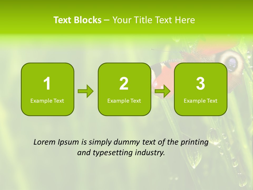 Wet Green Background Garden PowerPoint Template