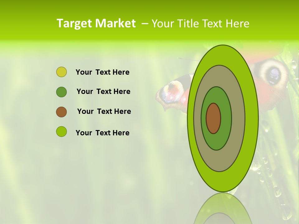 Wet Green Background Garden PowerPoint Template