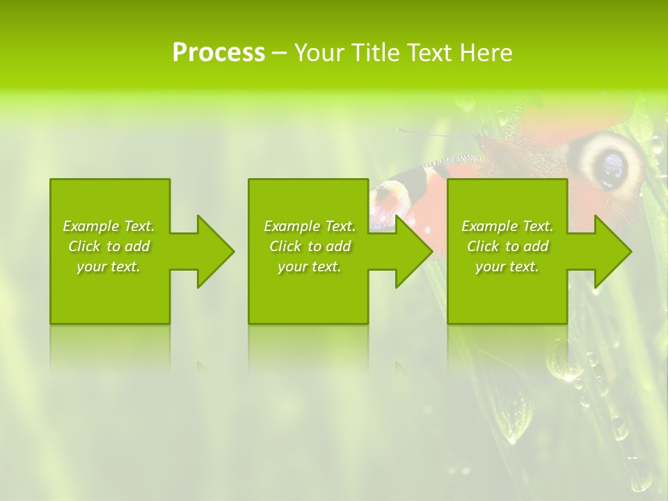 Wet Green Background Garden PowerPoint Template