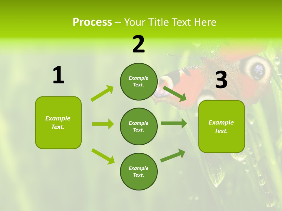 Wet Green Background Garden PowerPoint Template