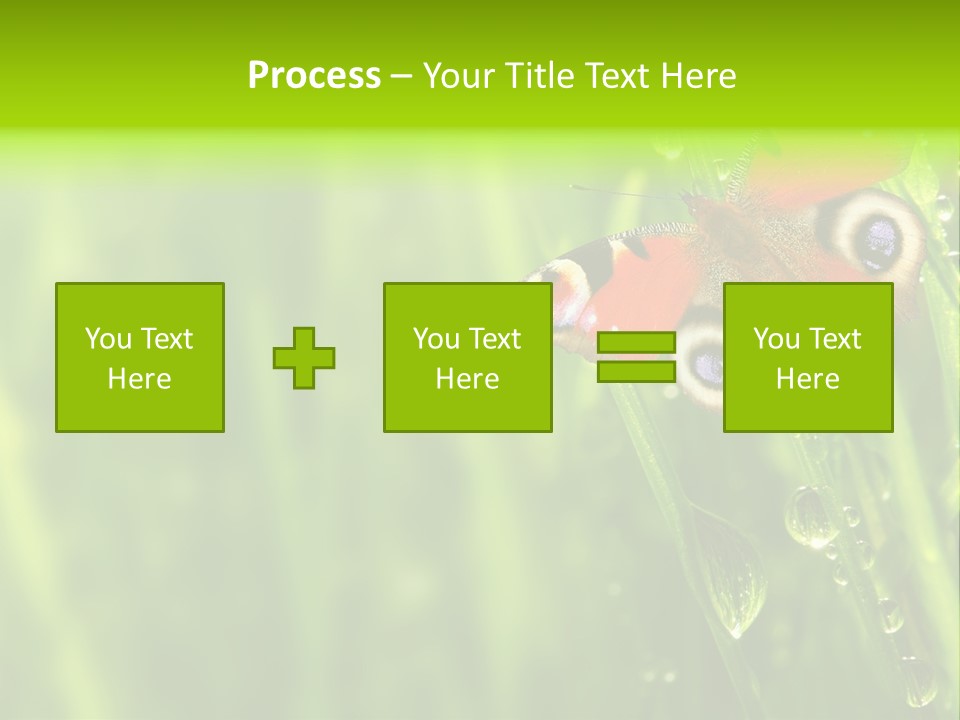 Wet Green Background Garden PowerPoint Template