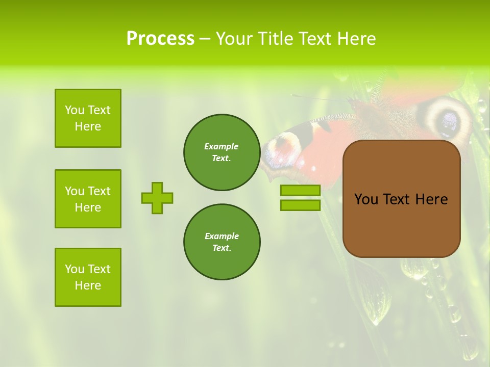 Wet Green Background Garden PowerPoint Template