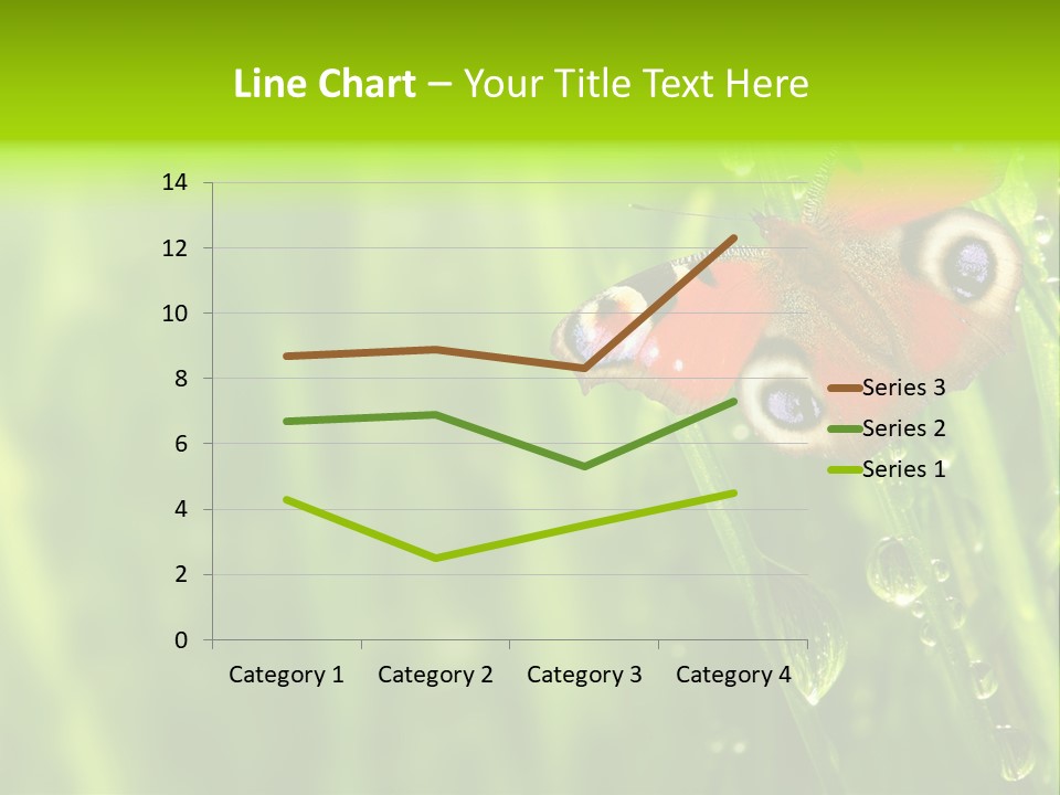 Wet Green Background Garden PowerPoint Template