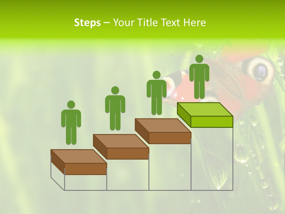 Wet Green Background Garden PowerPoint Template