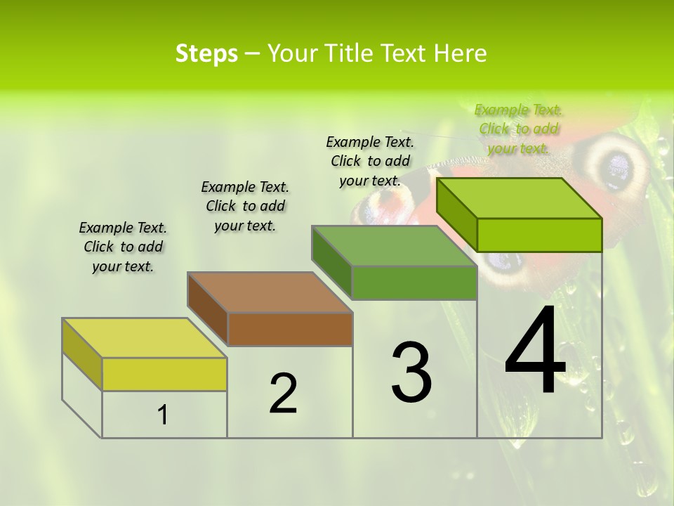 Wet Green Background Garden PowerPoint Template